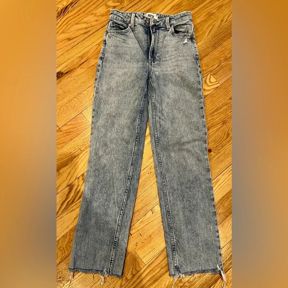 PAIGE Sarah Straight Ankle - Silva w/ Tattered Hem Size 23 - Picture 3 of 9